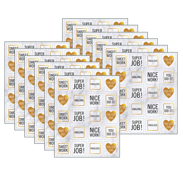 Simply Boho Motivators Shape Stickers, 120 Per Pack, 12 Packs