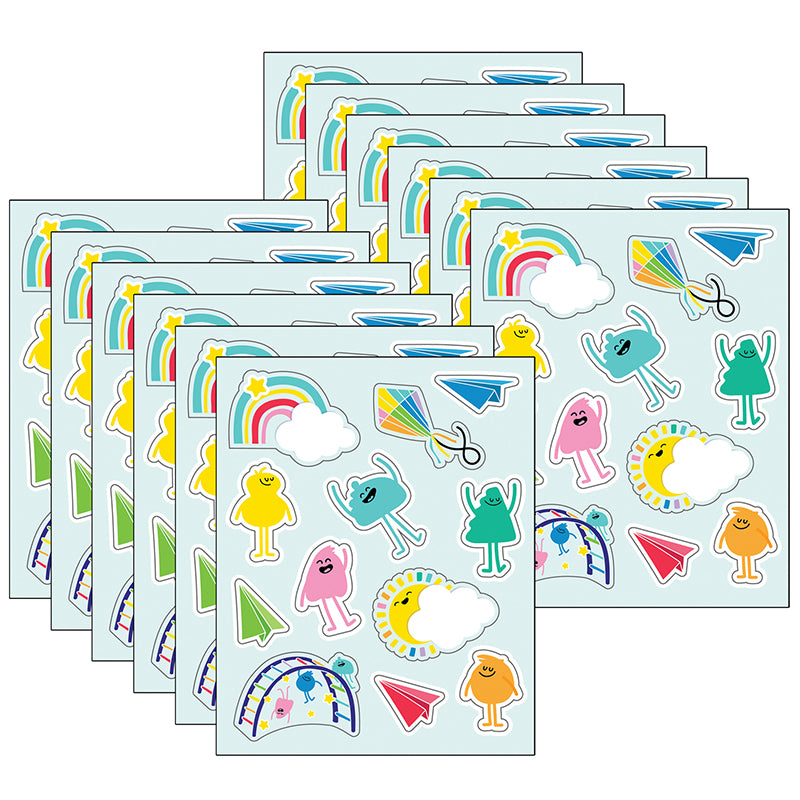 Happy Place Shape Stickers, 72 Per Pack, 12 Packs