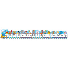 Alphabet Train Bulletin Board Set, Traditional Manuscript