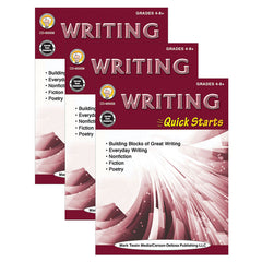 Writing Quick Starts Workbook, Grade 4-12, Paperback, Pack of 3