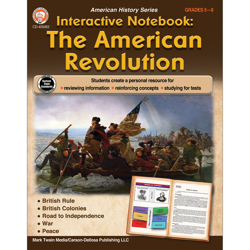 Interactive Notebook: The American Revolution Resource Book, Grade 5-8