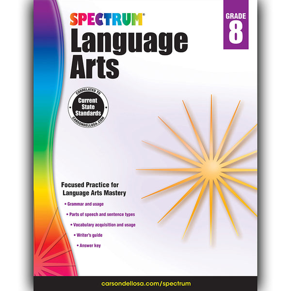 Language Arts Workbook, Grade 8, Paperback