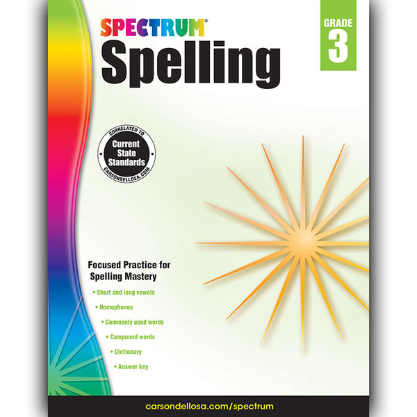 Spelling Workbook, Grade 3, Paperback