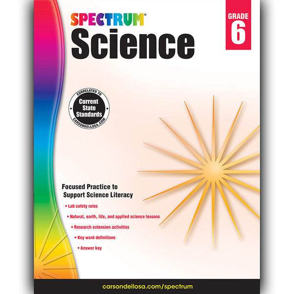 Science Workbook, Grade 6, Paperback