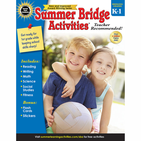 Summer Bridge Activities® Workbook, Grade K-1, Paperback