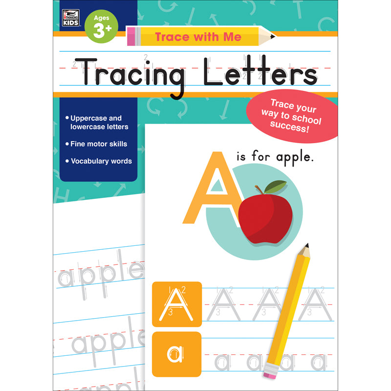 Tracing Letters Activity Book, Grade Toddler-K