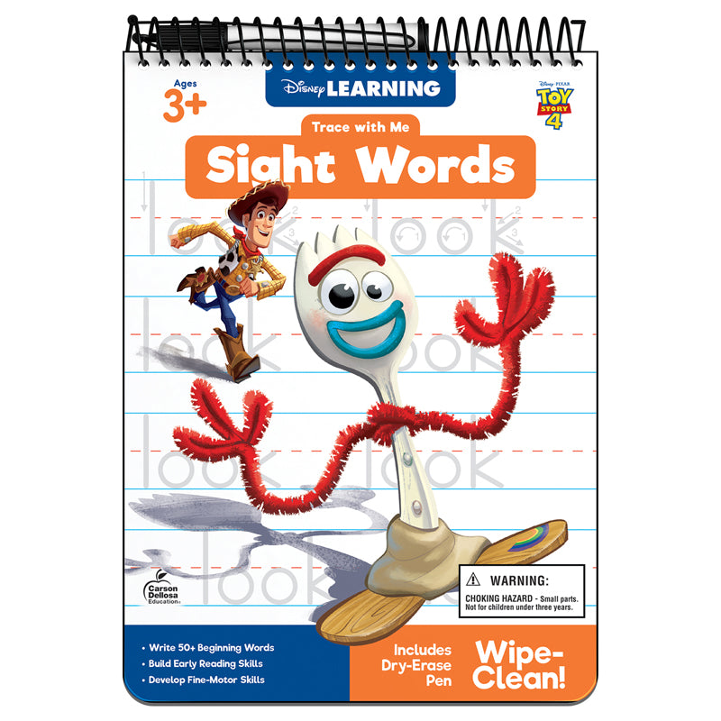 Trace with Me: Toy Story 4 Sight Words Activity Pad, Grade PK-2, Paperback