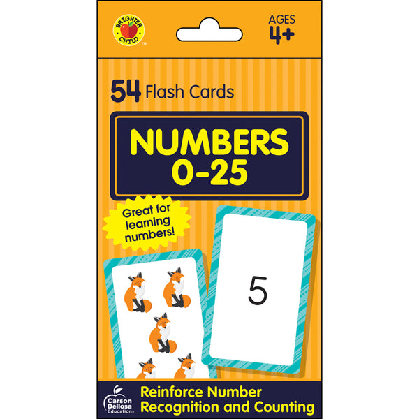 Numbers 0-25 Flash Cards