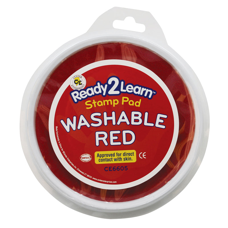 Jumbo Circular Washable Stamp Pad - Red