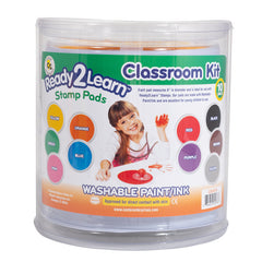 Jumbo Circular Washable Stamp Pads - Classroom - Set of 10