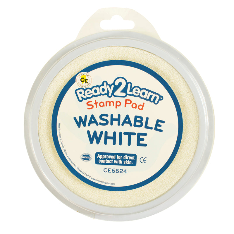 Jumbo Circular Washable Stamp Pad - White