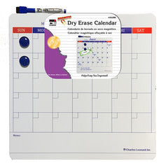 Magnetic Dry Erase Calendar with Marker/Eraser and 2 Magnets, 14" x 14", Pack of 6