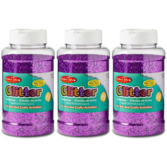 Creative Arts™ Glitter, 1 lb. Bottle, Purple, Pack of 3