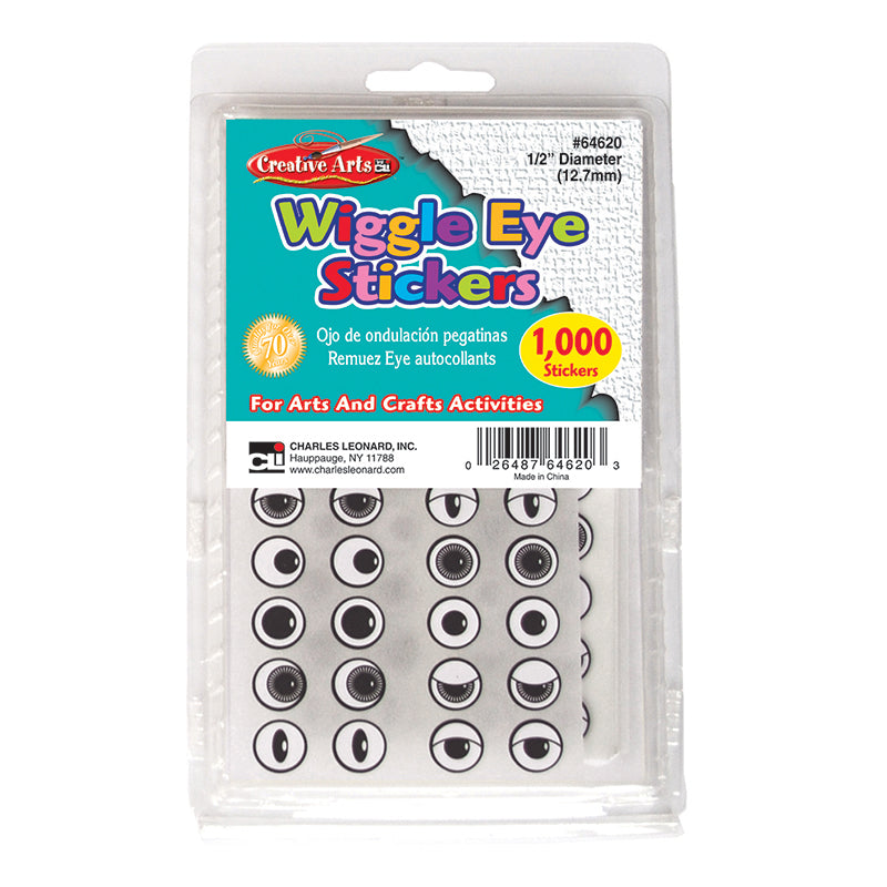 Creative Arts Wiggle Eyes Stickers, Black