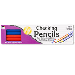 Checking Pencil, Combination Red and Blue Colored Leads, Box of 12