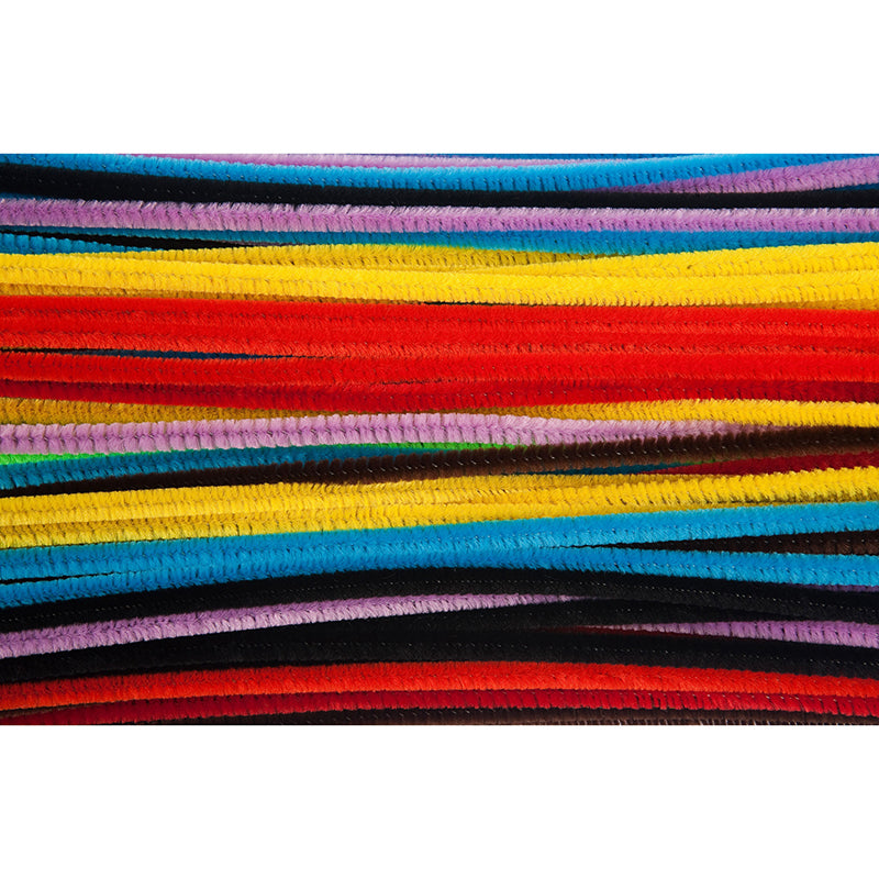 Chenille Stems, 6" Assorted Colors, Pack of 100