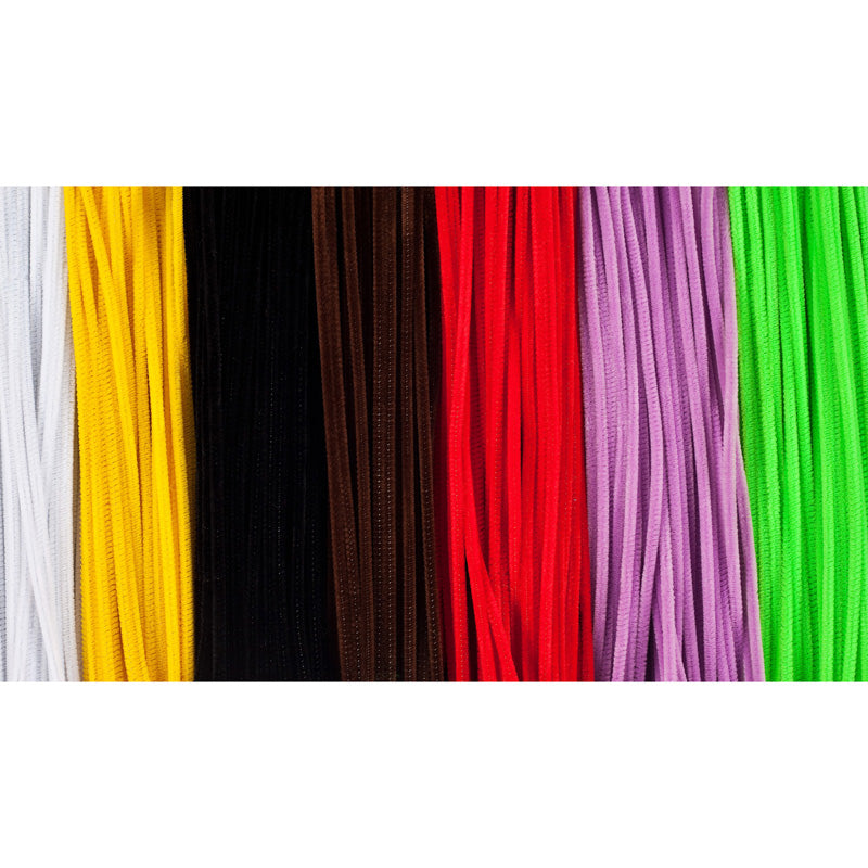 Assorted 6" Chenille Stems, 1000 Per Classpack, 3 Packs