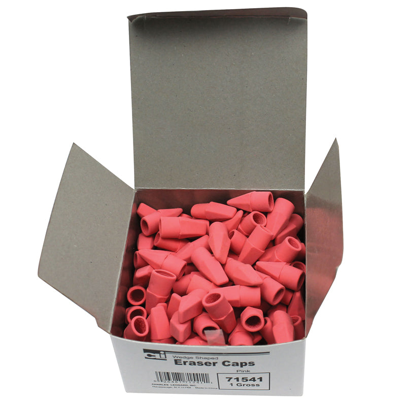 Pencil Eraser Caps, Pink, Box of 144