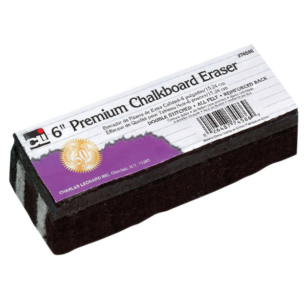 Premium Chalkboard Eraser, 6-Inch