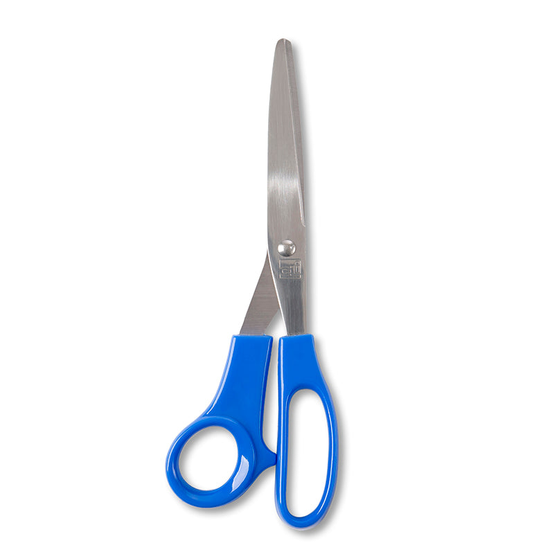 Stainless Steel Shears, 8-1/2", Straight, Blue Handle, Each