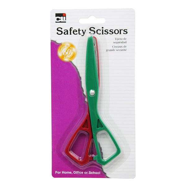 Safety 5.5" Plastic Scissors, Assorted Colors