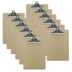 Letter Size Hardwood Clipboard, Pack of 12