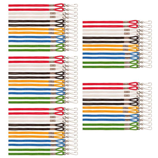 Lanyards, Assorted Colors, 12 Per Pack, 5 Packs