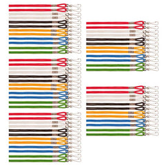 Lanyards, Assorted Colors, 12 Per Pack, 5 Packs