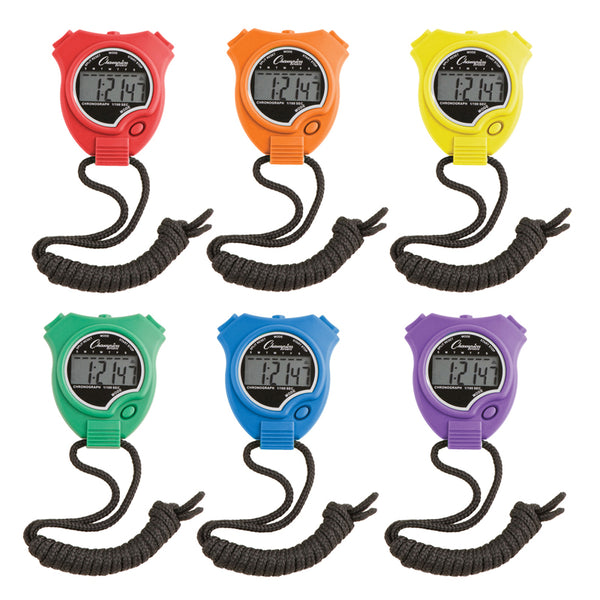 Stop Watch, Assorted Colors, Pack of 6