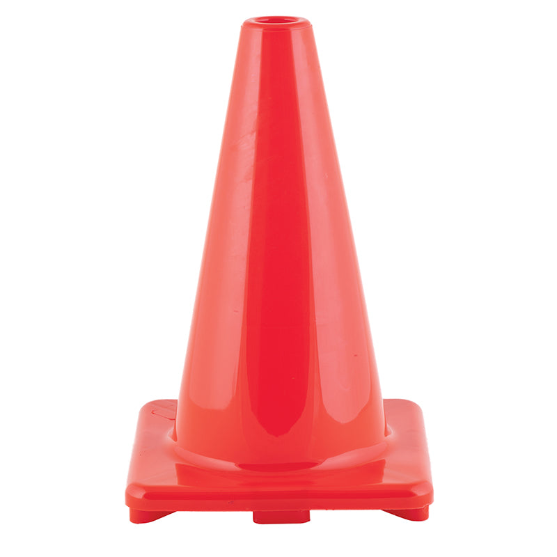 Hi-Visibility Flexible Vinyl Cone, weighted, 12", Orange