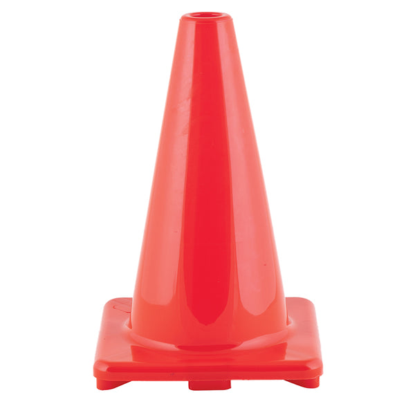 Hi-Visibility Flexible Vinyl Cone, weighted, 12", Orange