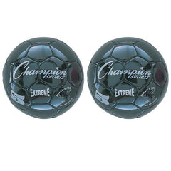 Extreme Soccer Ball, Size 5, Black, Pack of 2