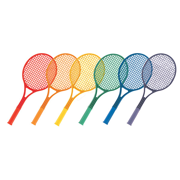 Plastic Tennis Racket Set, 6 Assorted Colors