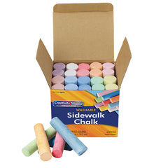 Sidewalk Chalk, Assorted Colors, 4", 20 Pieces