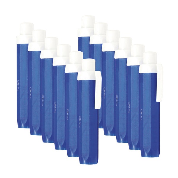 Chalk Holder, Blue, Plastic, 3-7/8" x 1", 12 Holders