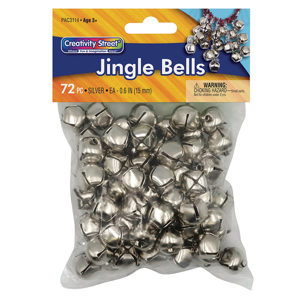 Jingle Bells, Silver, 5/8", 72 Count