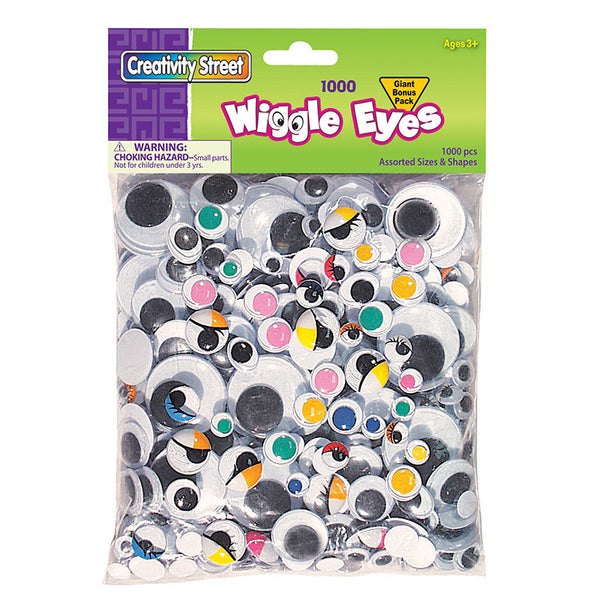 Wiggle Eyes Classroom Pack, Assorted Colors, Shapes & Sizes, 1000 Pieces