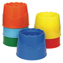 Stable Water Pots, Assorted Colors, 4.5" Diameter, 6 Pieces