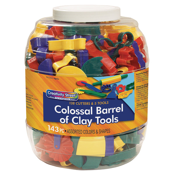 Colossal Barrel of Clay Tools, Assorted Colors & Sizes, 1 Kit