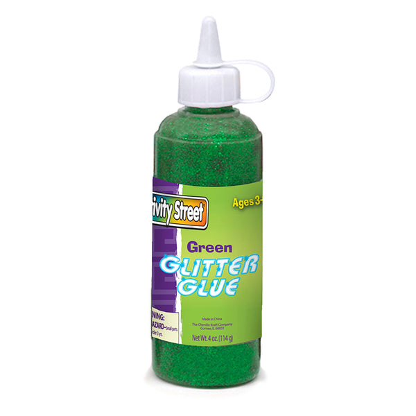 Glitter Glue, Green, 4 fl. oz., 1 Bottle