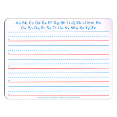 Handwriting Whiteboard, 2-Sided, Ruled/Plain, 1" x 1/2" x 1/2" Ruled, 9" x 12", 10 Boards