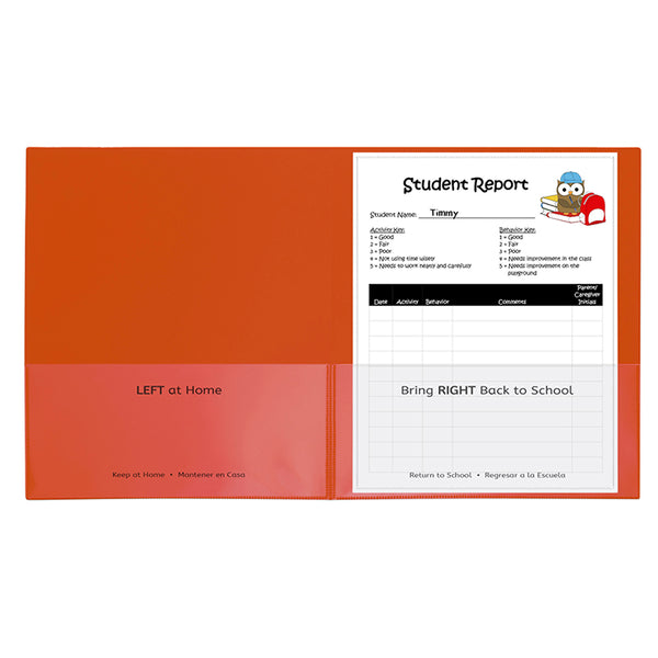 Classroom Connector™ School-To-Home Folders, Orange, Box of 25