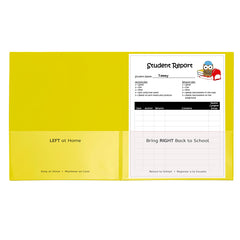 Classroom Connector™ School-To-Home Folders, Yellow, Box of 25