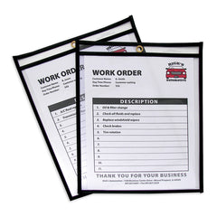 Shop Ticket Holders, Stitched, Both Sides Clear, 8 1/2" x 11", Box of 25