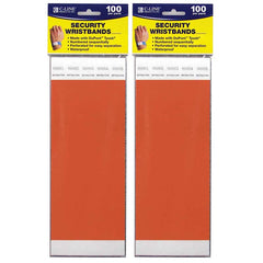 DuPont™ Tyvek® Security Wristbands, Orange, 100 Per Pack, 2 Packs