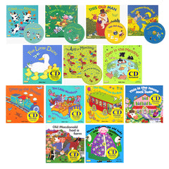 Songs and Rhymes Collection Books with Holes Set with CDs, Set of 13