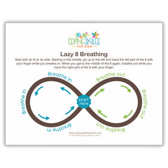 Lazy Eight Deep Breathing Poster, 11" x 17"