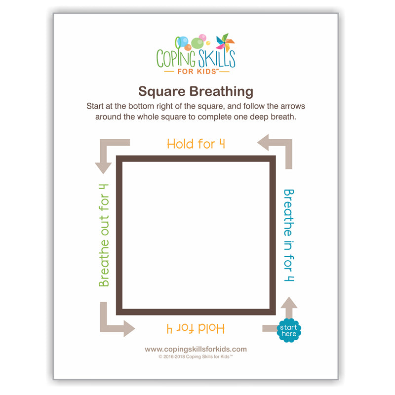 Square Deep Breathing Poster, 11" x 17"