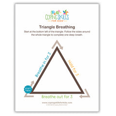 Triangle Deep Breathing Poster, 11" x 17"