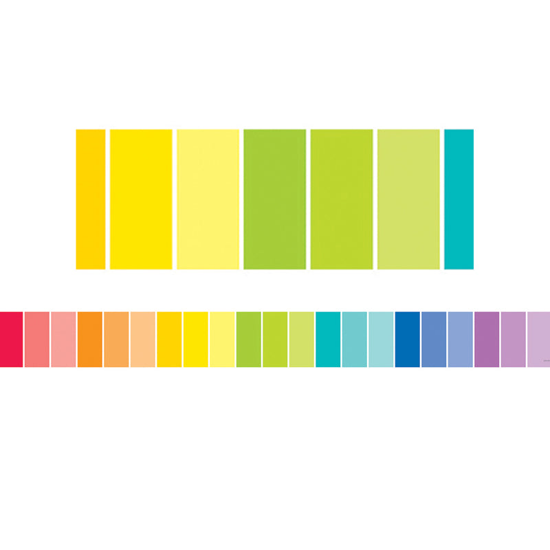 Painted Palette Rainbow Paint Chip Borders, 35 Feet